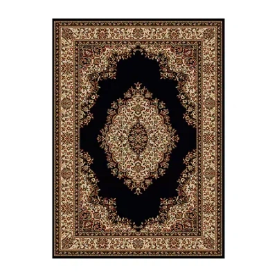Radici Usa Como Medallion Traditional Oriental Indoor Rectangular Area Rug In Black