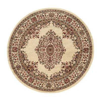 Radici Usa Como Medallion Traditional Oriental Indoor Round Area Rug In Green