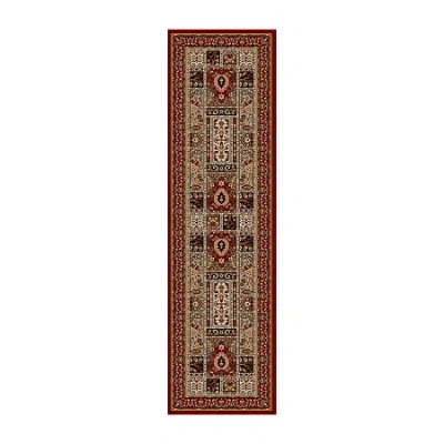 Radici Usa Como Panel Kerman Traditional Oriental Indoor Rectangular Runner In Red