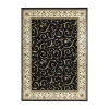 Radici Usa Como Scroll Traditional Oriental Indoor Rectangular Area Rug In Black