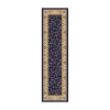 Radici Usa Como Scroll Traditional Oriental Indoor Rectangular Runner In Blue