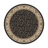 Radici Usa Como Scroll Traditional Oriental Indoor Round Area Rug In Black
