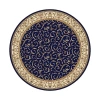 Radici Usa Como Scroll Traditional Oriental Indoor Round Area Rug In Blue