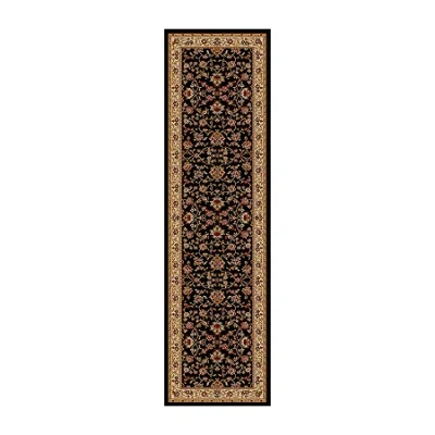 Radici Usa Como Terry Traditional Oriental Indoor Rectangular Runner In Black