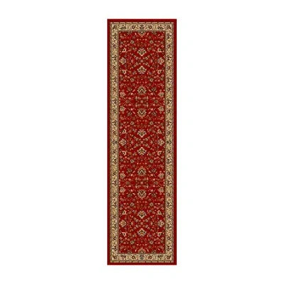 Radici Usa Como Terry Traditional Oriental Indoor Rectangular Runner In Red