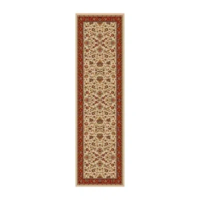 Radici Usa Como Terry Traditional Oriental Indoor Rectangular Runner In White