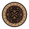 Radici Usa Como Terry Traditional Oriental Indoor Round Area Rug In Black