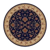 Radici Usa Como Terry Traditional Oriental Indoor Round Area Rug In Blue