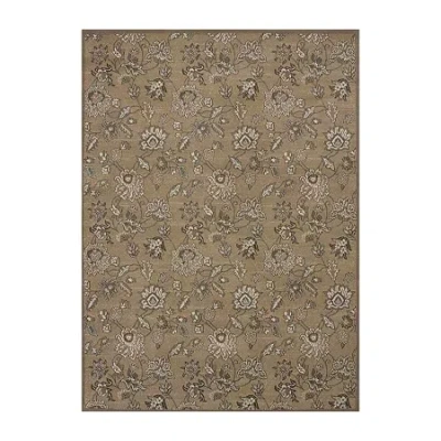 Radici Usa Pisa Floral Traditional Indoor Rectangular Area Rug In Sand