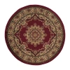 Radici Usa Radici Castello Cora Traditional Medallion 5'x5' Indoor Round Area Rug In Red