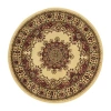 Radici Usa Radici Castello Cora Traditional Medallion 5'x5' Indoor Round Area Rug In White