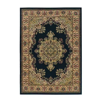 Radici Usa Radici Castello Cora Traditional Medallion Indoor Rectangular Area Rug In Black