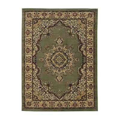 Radici Usa Radici Castello Cora Traditional Medallion Indoor Rectangular Area Rug In Green