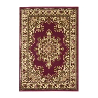 Radici Usa Radici Castello Cora Traditional Medallion Indoor Rectangular Area Rug In Red