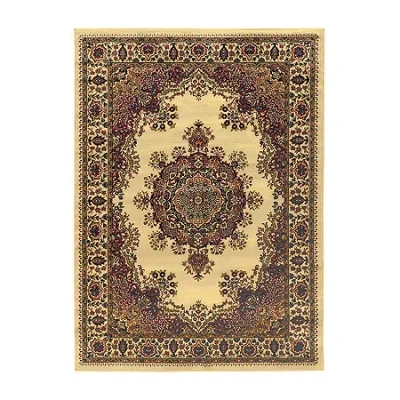 Radici Usa Radici Castello Cora Traditional Medallion Indoor Rectangular Area Rug In White