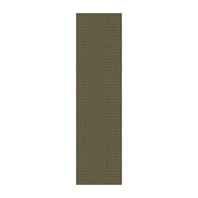 Radici Usa Radici Como Contemporary Geometric Trellis 26"x91" Rectangular Runner In Green