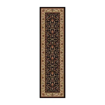 Radici Usa Radici Como Intricate Traditional Oriental 26"x91" Indoor Rectangular Runner In Black