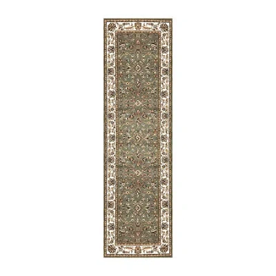 Radici Usa Radici Como Intricate Traditional Oriental 26"x91" Indoor Rectangular Runner In Green