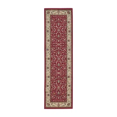 Radici Usa Radici Como Intricate Traditional Oriental 26"x91" Indoor Rectangular Runner In Red