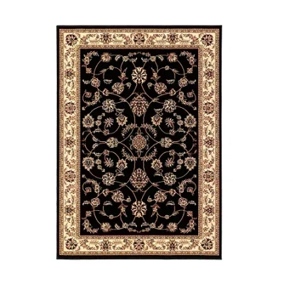 Radici Usa Radici Como Intricate Traditional Oriental Indoor Rectangular Area Rug In Black