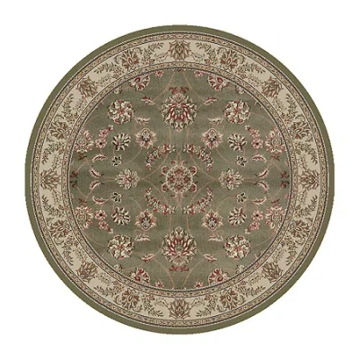 Radici Usa Radici Como Intricate Traditional Oriental Indoor Round Area Rug In Green