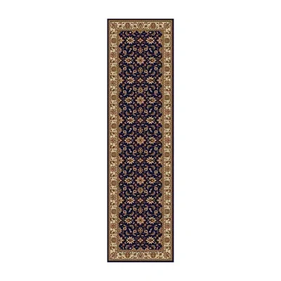 Radici Usa Radici Como Kashan Traditional Oriental Indoor Rectangular Runner In Blue