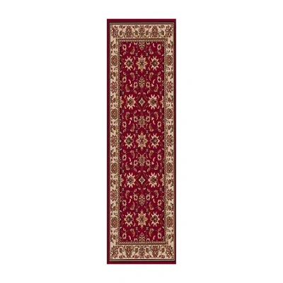 Radici Usa Radici Como Kashan Traditional Oriental Indoor Rectangular Runner In Red