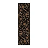 Radici Usa Radici Como Transitional Floral Indoor Rectangular Runner In Black