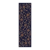 Radici Usa Radici Como Transitional Floral Indoor Rectangular Runner In Blue