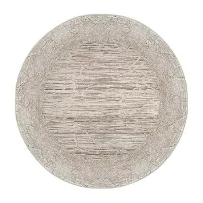 Radici Usa Radici Davide Abstract Indoor Round Area Rug In Sand