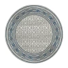 Radici Usa Radici Davide Bordered Indoor Round Area Rug In Blue