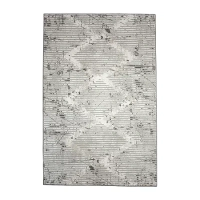 Radici Usa Radici Davide Geometric 5x7 Indoor Rectangular Area Rug In Gray