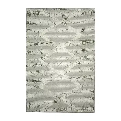 Radici Usa Radici Davide Geometric 5x7 Indoor Rectangular Area Rug In Green