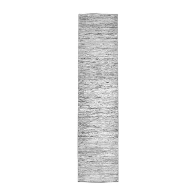 Radici Usa Radici Davide Stripe 24"x96" Indoor Rectangular Runner In Gray