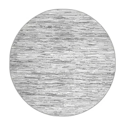 Radici Usa Radici Davide Stripe Indoor Round Area Rug In Gray