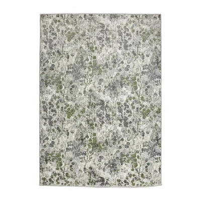 Radici Usa Radici Livgno Floral 5x7 Indoor Rectangular Area Rug In Green