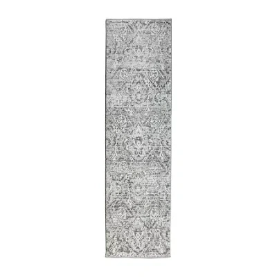 Radici Usa Radici Livigno Abstract 24"x96" Indoor Rectangular Runner In Gray