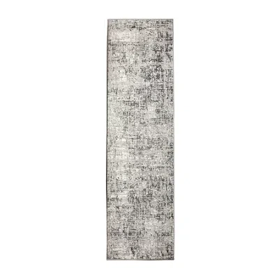 Radici Usa Radici Livigno Abstract 24"x96" Indoor Rectangular Runner In Gray