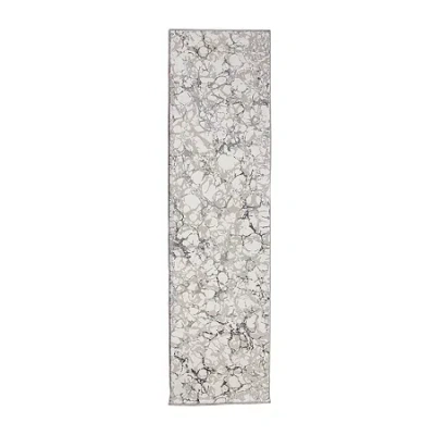 Radici Usa Radici Livigno Abstract 24"x96" Indoor Rectangular Runner In Gray