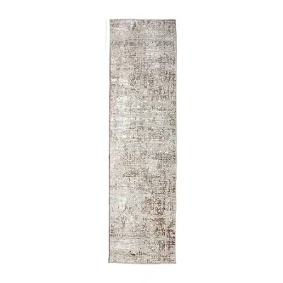 Radici Usa Radici Livigno Abstract 24"x96" Indoor Rectangular Runner In Sand