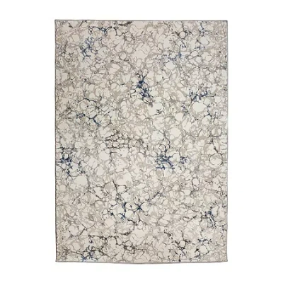 Radici Usa Radici Livigno Abstract 36"x60" Indoor Rectangular Accent Rug In Blue