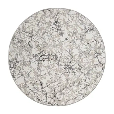 Radici Usa Radici Livigno Abstract 5'x5' Indoor Round Area Rug In Gray