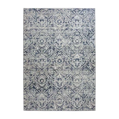 Radici Usa Radici Livigno Abstract 5x7 Indoor Rectangular Area Rug In Blue