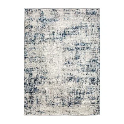 Radici Usa Radici Livigno Abstract Indoor Rectangular Accent Rug In Blue