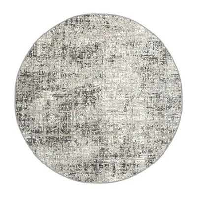 Radici Usa Radici Livigno Abstract Indoor Round Area Rug In Gray