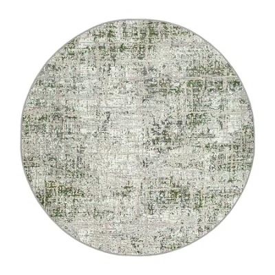Radici Usa Radici Livigno Abstract Indoor Round Area Rug In Green