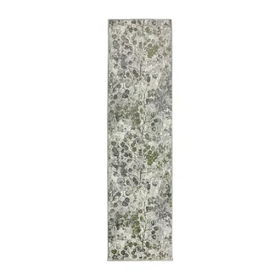 Radici Usa Radici Livigno Floral Indoor Rectangular Runner In Green