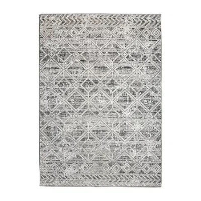 Radici Usa Radici Livigno Geometric 5x7 Indoor Rectangular Area Rug In Gray