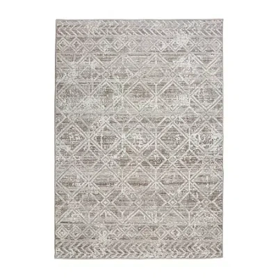 Radici Usa Radici Livigno Geometric 5x7 Indoor Rectangular Area Rug In Sand