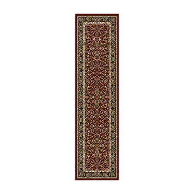 Radici Usa Radici Noble 26"x96" Kashan Traditional Oriental Runner In Red